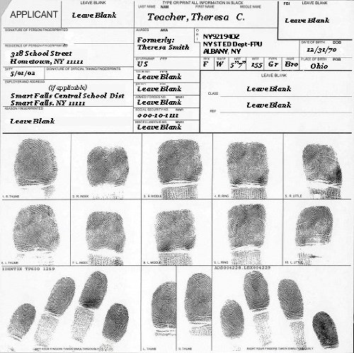 Fingerprint Cards Applicant Fd-258 10 Pack 609728444518 for sale online 